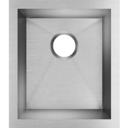16 Inch Single Bowl Undermount Kitchen Sink - Top View view