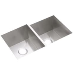 31 1/4 Inch Undermount Double Bowl Stainless Steel Kitchen Sink - Featured View view