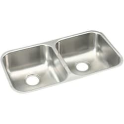 31 3/4 Inch Undermount Double Bowl Stainless Steel Kitchen Sink - Featured View view