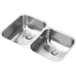 31 1/4 Inch Undermount Double Bowl Stainless Steel Kitchen Sink - Featured View view