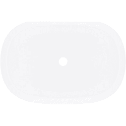 14 Inch Oval Undermount Bathroom Sink  - 14 Inch Oval Undermount Bathroom Sink with Drain Hole Center view