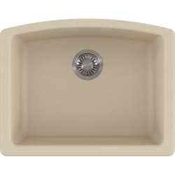 25 Inch Ellipse Undermount Single Bowl Granite Kitchen Sink  - 25 Inch Ellipse Undermount Single Bowl Granite Kitchen Sink with 9 Inch Bowl Depth view