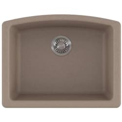 25 Inch Ellipse Undermount Single Bowl Granite Kitchen Sink  - 25 Inch Ellipse Undermount Single Bowl Granite Kitchen Sink with 9 Inch Bowl Depth view