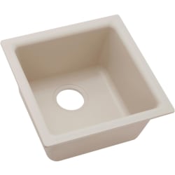 15-3/4 Inch Quartz Classic Single Bowl Kitchen Sink - Bisque Main View view
