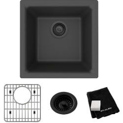 15 3/4 Inch Dual Mount Single Bowl Bar Sink  - 15 3/4 Inch Dual Mount Single Bowl Bar Sink with Accessories view