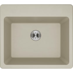 25 Inch Top Mount Single Bowl Laundry Sink - 25 Inch Drop-In Single Laundry Sink with Perfect Drain view