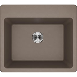 25 Inch Top Mount Single Bowl Laundry Sink  - 25 Inch Drop-In Single Laundry Sink with Perfect Drain view
