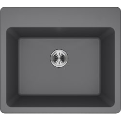 25 Inch Top Mount Single Bowl Laundry Sink  - 25 Inch Drop-In Single Laundry Sink with Perfect Drain view