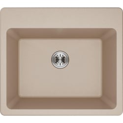 25 Inch Top Mount Single Bowl Laundry Sink  - 25 Inch Drop-In Single Laundry Sink with Perfect Drain view