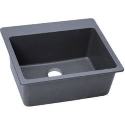 25 Inch Drop-In Kitchen Sink - Dusk Gray Angle View view