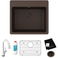 22 Inch Drop-In Single Bowl Kitchen Sink  - 22 Inch Drop-In Single Bowl Kitchen Sink with Accessories view