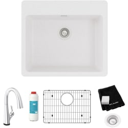 22 Inch Drop-In Single Bowl Kitchen Sink  - 22 Inch Drop-In Single Bowl Kitchen Sink with Accessories view