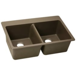 33 Inch Drop-In Kitchen Sink  - Mocha Angle View view