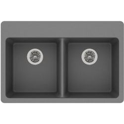 33 Inch Top Mount ADA Double Bowl Kitchen Sink  - 22 Inch Top Mount ADA Double Bowl Kitchen Sink with 535° F Heat Safe view