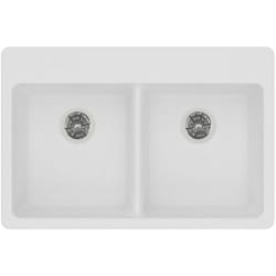 33 Inch Top Mount ADA Double Bowl Kitchen Sink  - 22 Inch Top Mount ADA Double Bowl Kitchen Sink with 535° F Heat Safe view