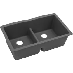 33 Inch Double Bowl Undermount Kitchen Sink  - Dusk Gray Main View view