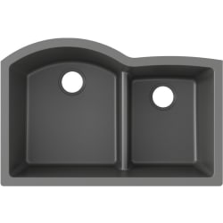 22 Inch Undermount 60/40 Double Bowl Kitchen Sink  - Elkay Quartz Classic® Offset 60/40 Double Bowl Undermount Kitchen Sink with Aqua Divide view