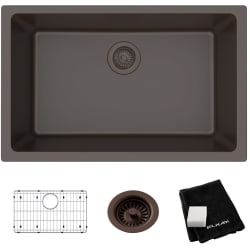 18 Inch Undermount Single Bowl Kitchen Sink  - Elkay Quartz Classic® Single Bowl Undermount Kitchen Sink Kit view