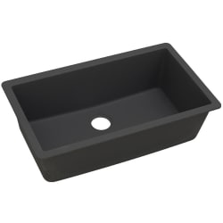 33 Inch Single Bowl Undermount Kitchen Sink  - Black Angled View view