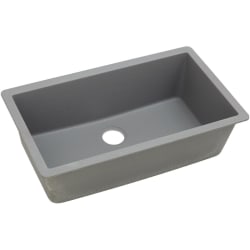 33 Inch Single Bowl Undermount Kitchen Sink - Greystone Angled View view