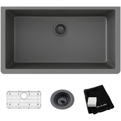 18 Inch Undermount Single Bowl Kitchen Sink  - Elkay Quartz Classic® " Single Bowl Undermount Kitchen Sink Kit with 535° F Heat Safe view