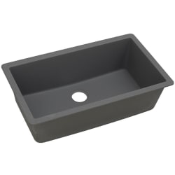 33 Inch Single Bowl Undermount Kitchen Sink  - Dusk Gray Angled View view