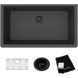 18 Inch Undermount Single Bowl Kitchen Sink  - Elkay Quartz Classic® Single Bowl Undermount Kitchen Sink Kit with 535° F Heat Safe view