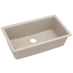 33 Inch Single Bowl Undermount Kitchen Sink - Putty Angled View view