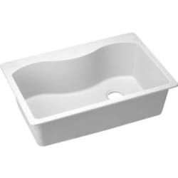 33 Inch Drop-In Kitchen Sink  - White view