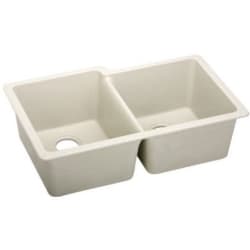 33 Inch Undermount Kitchen Sink - Bisque Angle View view