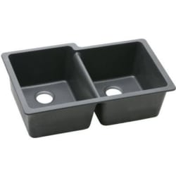 33 Inch Undermount Kitchen Sink - Black Angle View view