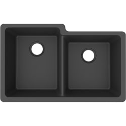 20 1/2 Inch Undermount Double Bowl Kitchen Sink  - Elkay Quartz Classic® Offset Double Bowl Undermount Kitchen Sink view