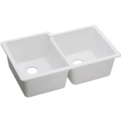 33 Inch Undermount Kitchen Sink  - White Angle View view