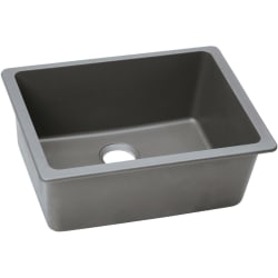 25 Inch Single Bowl Undermount Kitchen Sink  - Greystone Angled View view