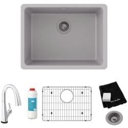 18 1/2 Inch Undermount Single Bowl Kitchen Sink  - 18 1/2 Inch Undermount Single Bowl Kitchen Sink with Filtered Faucet and Accessories view