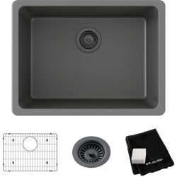 18 1/2 Inch Undermount Single Bowl Kitchen Sink Kit  - Elkay Quartz Classic® Single Bowl Undermount Kitchen Sink Kit with 535° F Heat Safe view