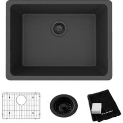 18 1/2 Inch Undermount Single Bowl Kitchen Sink Kit  - Elkay Quartz Classic® Single Bowl Undermount Kitchen Sink Kit with 535° F Heat Safe view