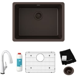 18 1/2 Inch Undermount Single Bowl Kitchen Sink  - 18 1/2 Inch Undermount Single Bowl Kitchen Sink with Filtered Faucet and Accessories view