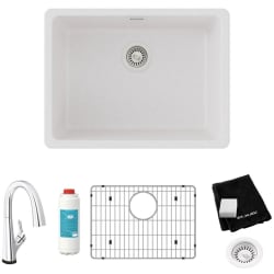 18 1/2 Inch Undermount Single Bowl Kitchen Sink  - 18 1/2 Inch Undermount Single Bowl Kitchen Sink with Filtered Faucet and Accessories view