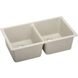 33 Inch Undermount Kitchen Sink - Bisque view