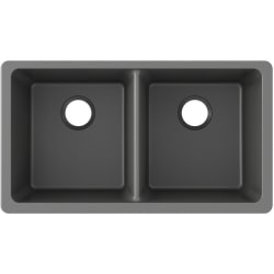 18 1/2 Inch Undermount Double Bowl Kitchen Sink  - Elkay Quartz Classic® Equal Double Bowl Undermount Kitchen Sink view