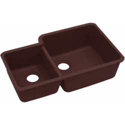 33 Inch Undermount Double Bowl Sink - Pecan view