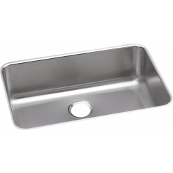 19 Inch Undermount Single Bowl Stainless Steel Sink - Front View view