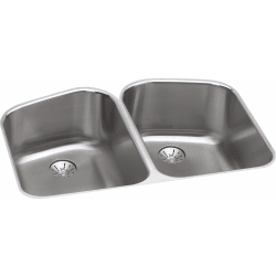 21 Inch Undermount Double Bowl Stainless Steel Sink - Front View view