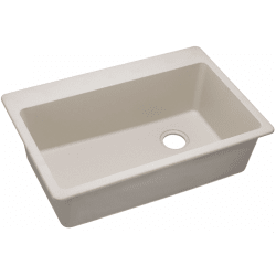 33 Inch Drop-In Sink - Bisque view