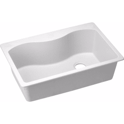 33 Inch Drop-In Sink  - White view