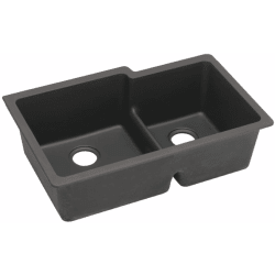 33 Inch Undermount Double Bowl Sink  - Black view