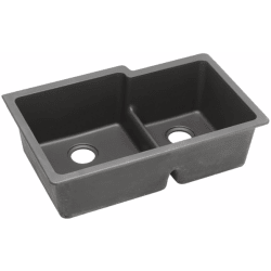 33 Inch Undermount Double Bowl Sink  - Dusk Gray view