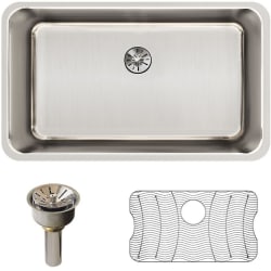 19 Inch Undermount Single Bowl Stainless Steel Sink  - Elkay Lustertone® Classic Stainless Steel Single Bowl Undermount Kitchen Sink with Perfect Drain® view