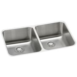 30 3/4 Inch Undermount Double Bowl Stainless Steel Kitchen Sink - Featured View view